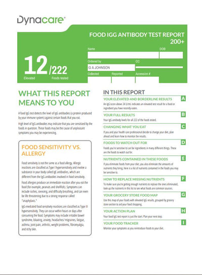 Food Intolerance IgG Screen - 200 foods